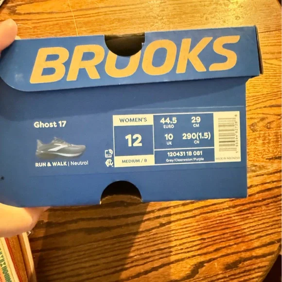 NWT Brooks Ghost 17 Grey/Clearwater/Purple - Picture 7 of 7